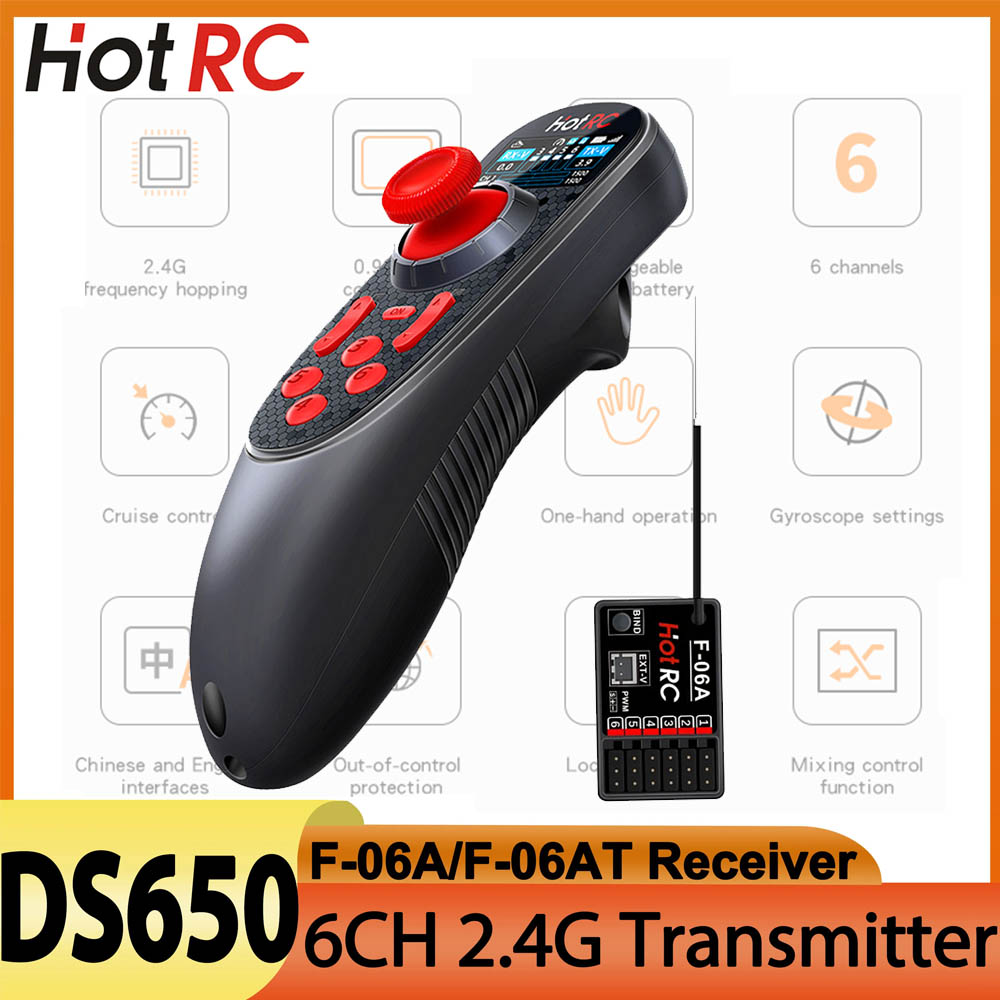 Rc Car Transmitter Receiver 6 Channel - HOTRC DS650 DS-650 6채널 리모컨 2.4G