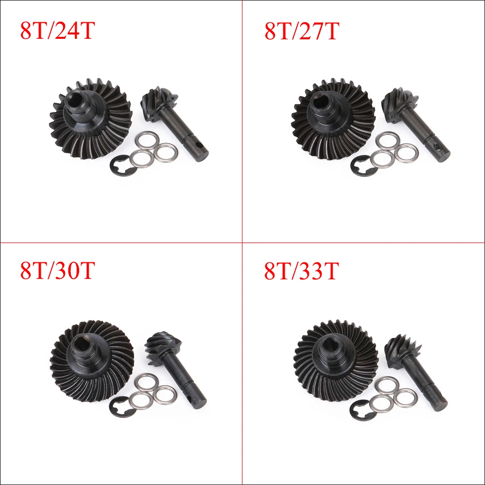 Portal Axle Metal Set Scx10 - 금속 8T/24T/27T/30T/33T 베벨 기어 세트 1/10