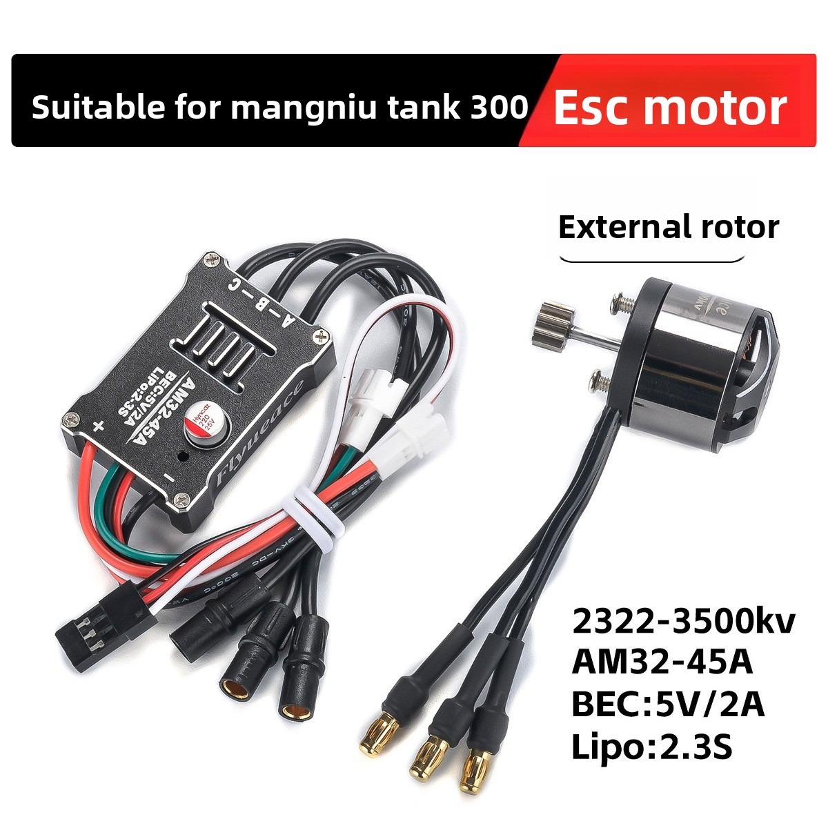 Brushless Motor Esc Combo Rc Crawler - 45A ESC 2322 3500KV 외부 로터