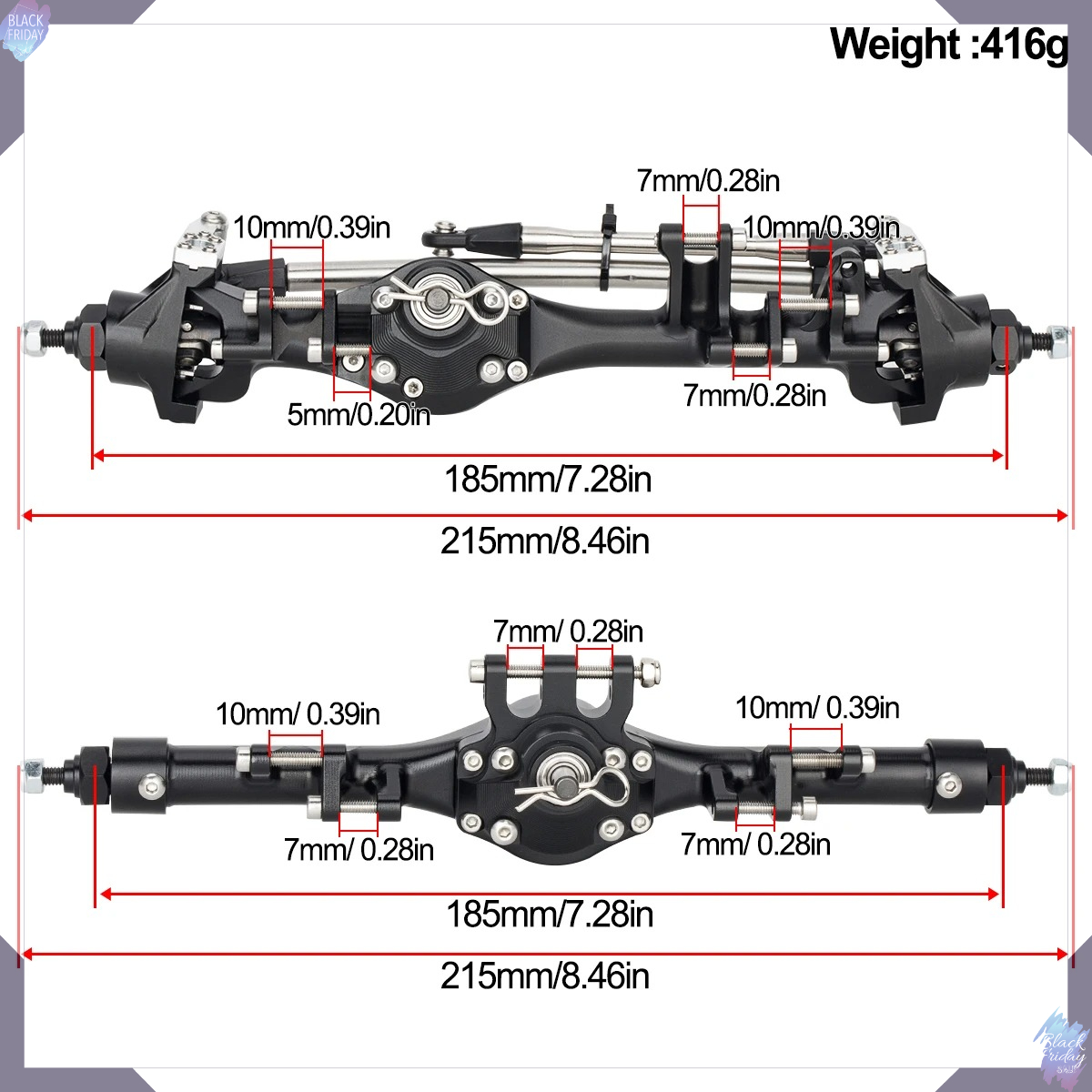 Portal Axle Metal Set Scx10 - CNC 알루미늄 F10T 포털 액슬 RC카