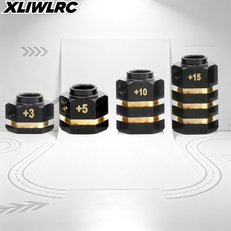 Rc Crawler Brass Upgrade Parts Weight - 4개입, 무게추가 부착된 확장형 육각 어댑터,