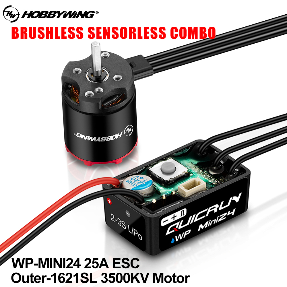 Brushless Motor Esc Combo Rc Crawler - HOBBYWING QUICRUN WP-MINI24 25A ESC 외부