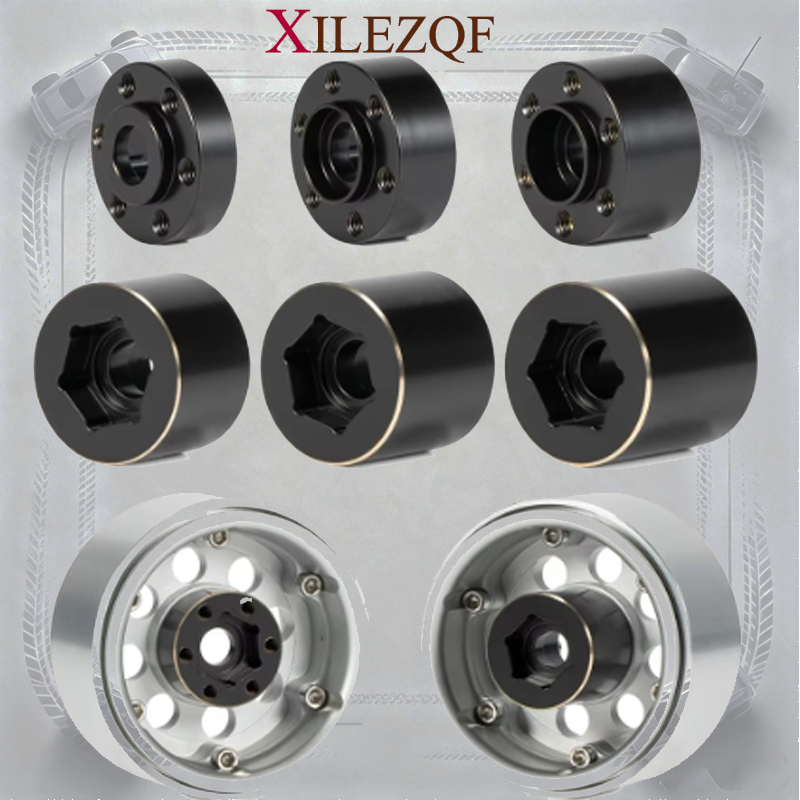 Rc Crawler Beadlock Wheels 1.9 2.2 - 12mm 휠 허브 헥스 어댑터 황동