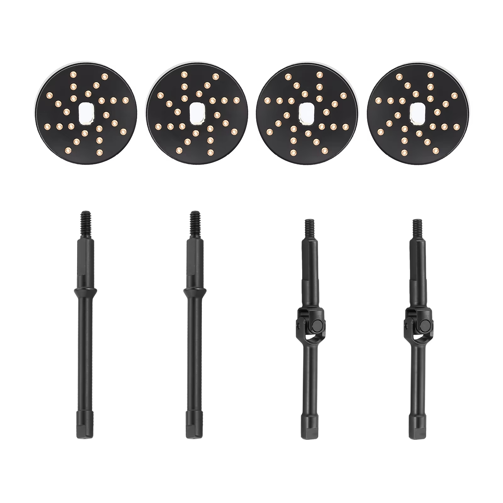 1세트 스틸 프론트 & 리어 CVD 액슬 샤프트 (+4 - Rc Crawler Brass Upgrade Parts Weight 리뷰 및 가격