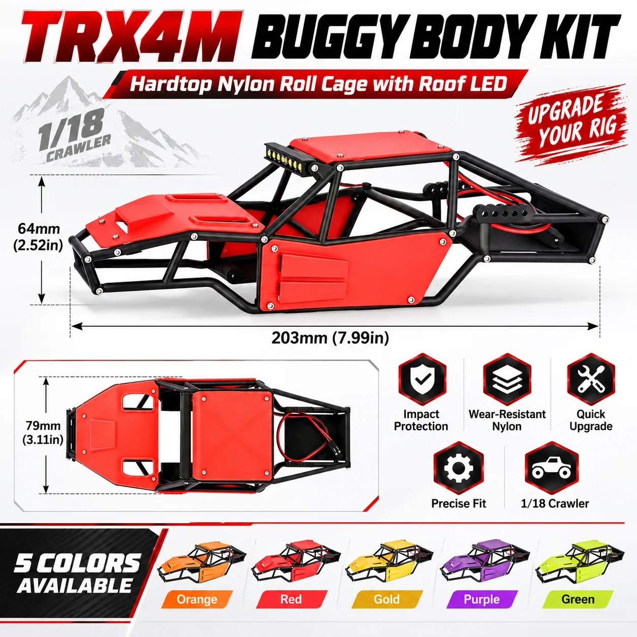 1:18 스케일 RC 크롤러 TRX4M/TRX4-M 차 - Rc Crawler Led Light Kit Controller 리뷰 및 가격