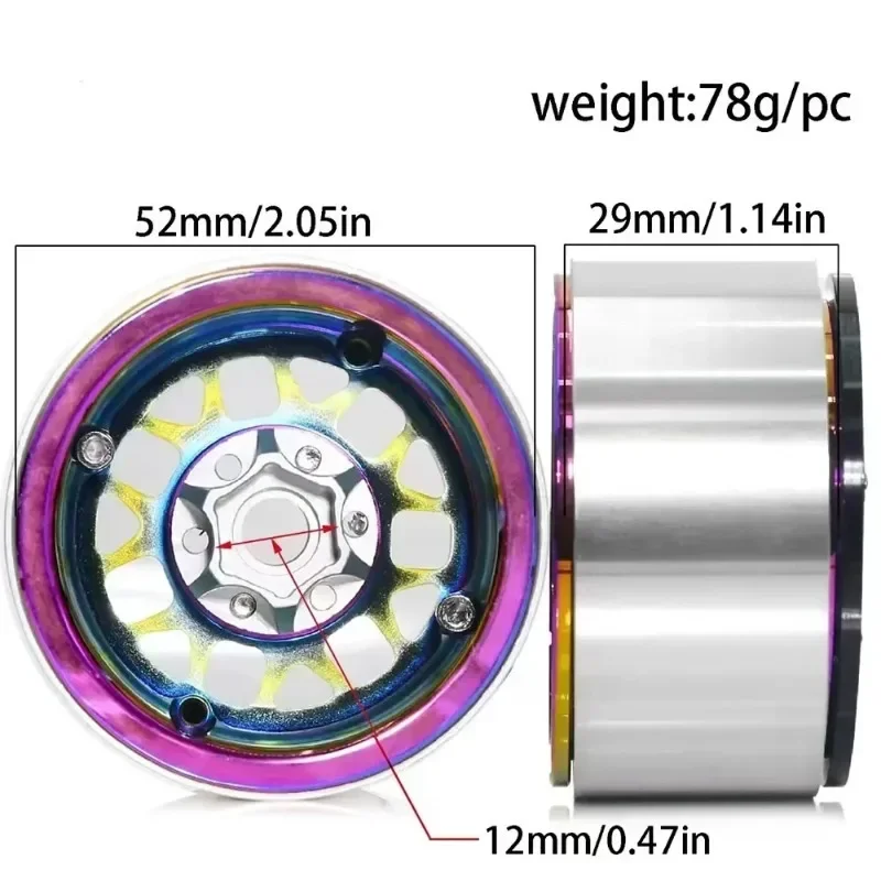 4개입 레인보우 1.9/2.2 비드락 휠 림 컬러풀 알 - Rc Crawler Beadlock Wheels 1.9 2.2 리뷰 및 가격
