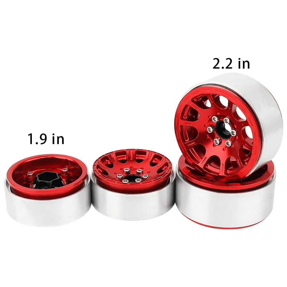 4pcs 금속 합금 비드 록 SCX10 Wraith 9 - Rc Crawler Beadlock Wheels 1.9 2.2 리뷰 및 가격