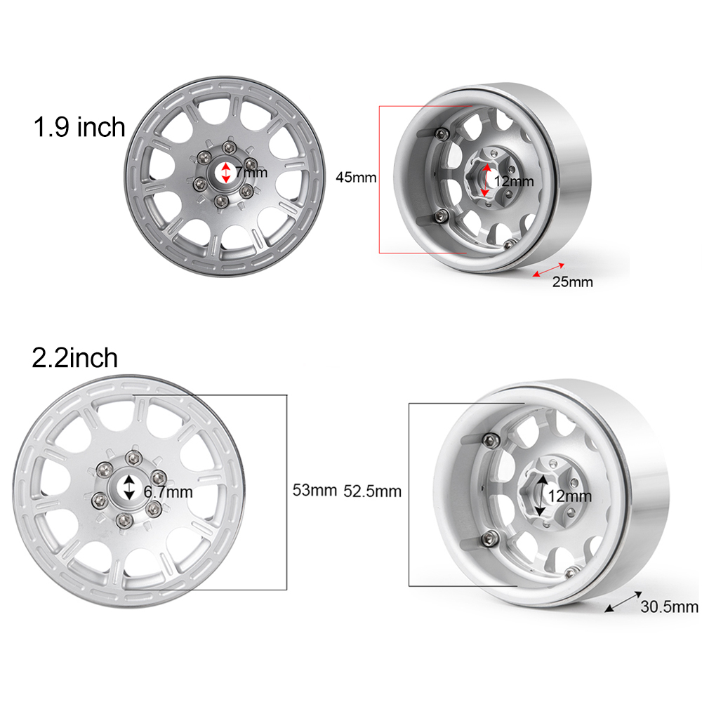 AXSPEED 합금 금속 비드락 휠 림, RC 크롤러  - Rc Crawler Beadlock Wheels 1.9 2.2 리뷰 및 가격