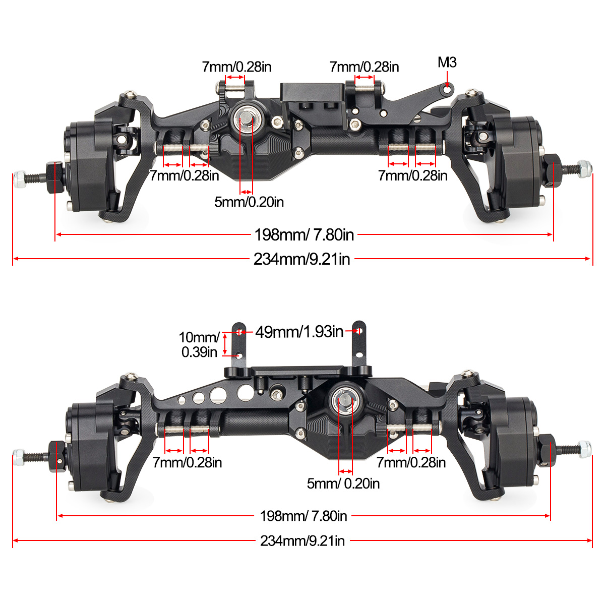 알루미늄 4WS 오프셋 포털 액슬 세트 (서보 마운트  - Portal Axle Metal Set Scx10 리뷰 및 가격