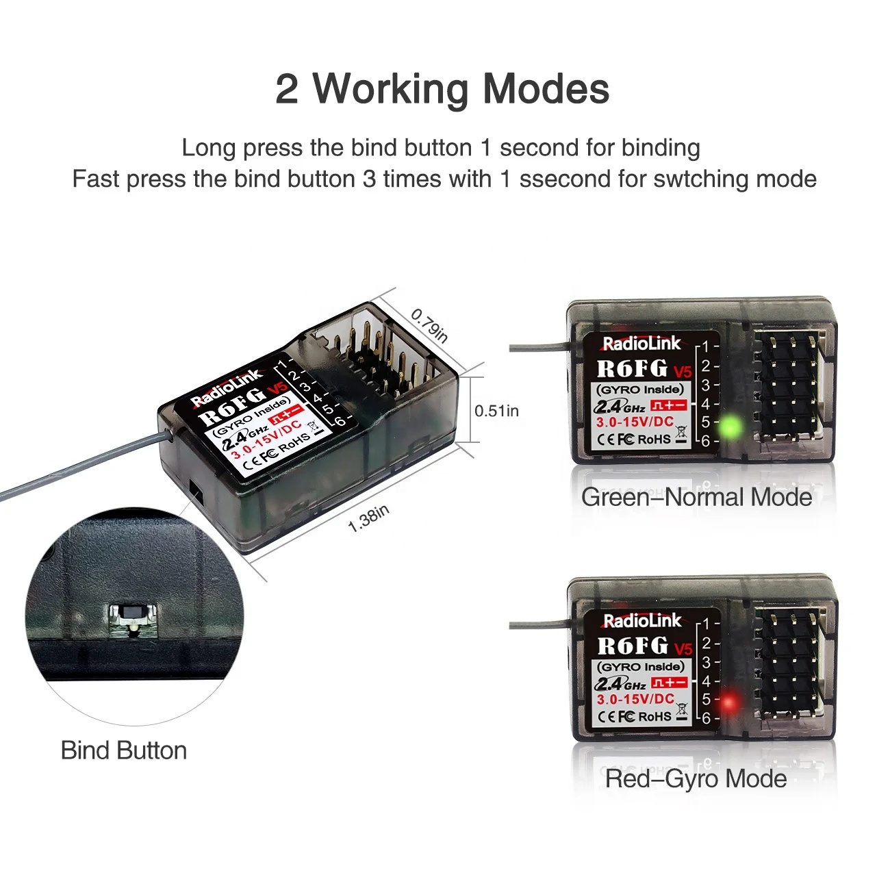 RadioLink R6FG V5 6채널 자이로 수신기  - Rc Car Transmitter Receiver 6 Channel 리뷰 및 가격