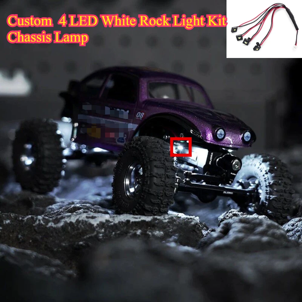 RC 크롤러용 4개의 LED 화이트 색상 섀시 록 라이 - Rc Crawler Led Light Kit Controller 리뷰 및 가격