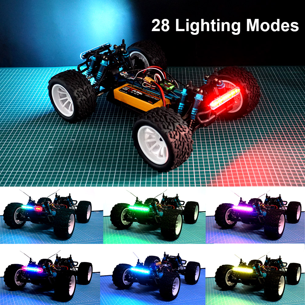 RC LED 2 라이트 바 28 모드 지붕 램프 헤드  - Rc Crawler Led Light Kit Controller 리뷰 및 가격