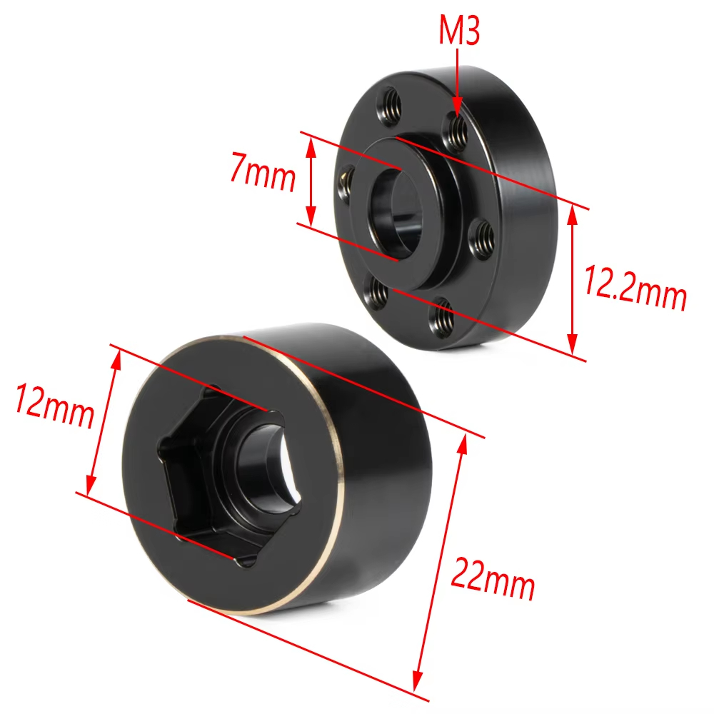 12mm 휠 허브 헥스 어댑터 황동 웨이트 (1.9 2 - Rc Crawler Beadlock Wheels 1.9 2.2 리뷰 및 가격